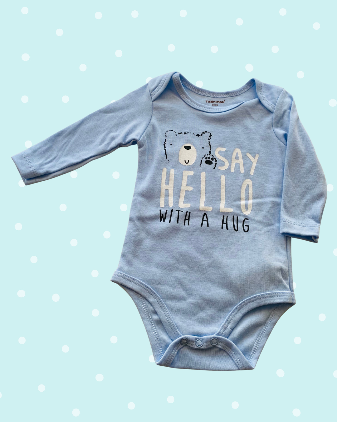 Body manga larga niño – con diseño 100% algodon