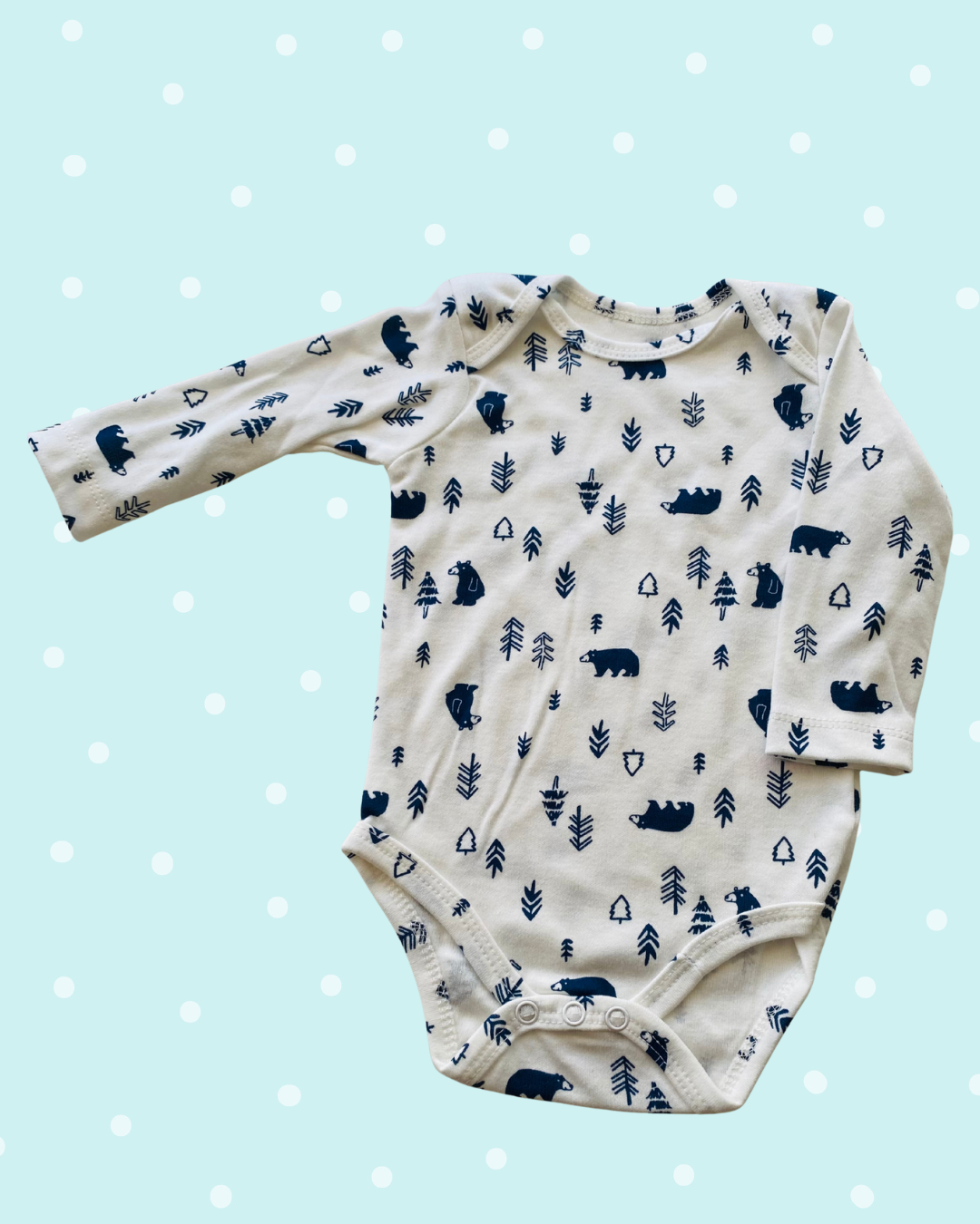 Body manga larga niño – con diseño 100% algodon