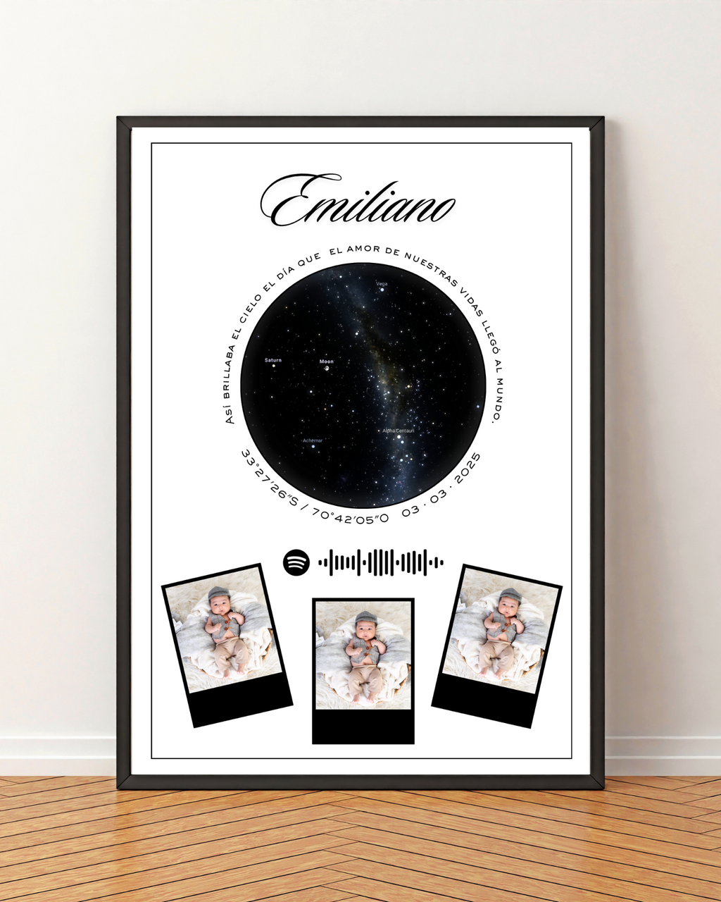 Mapa estelar Modelo Collage