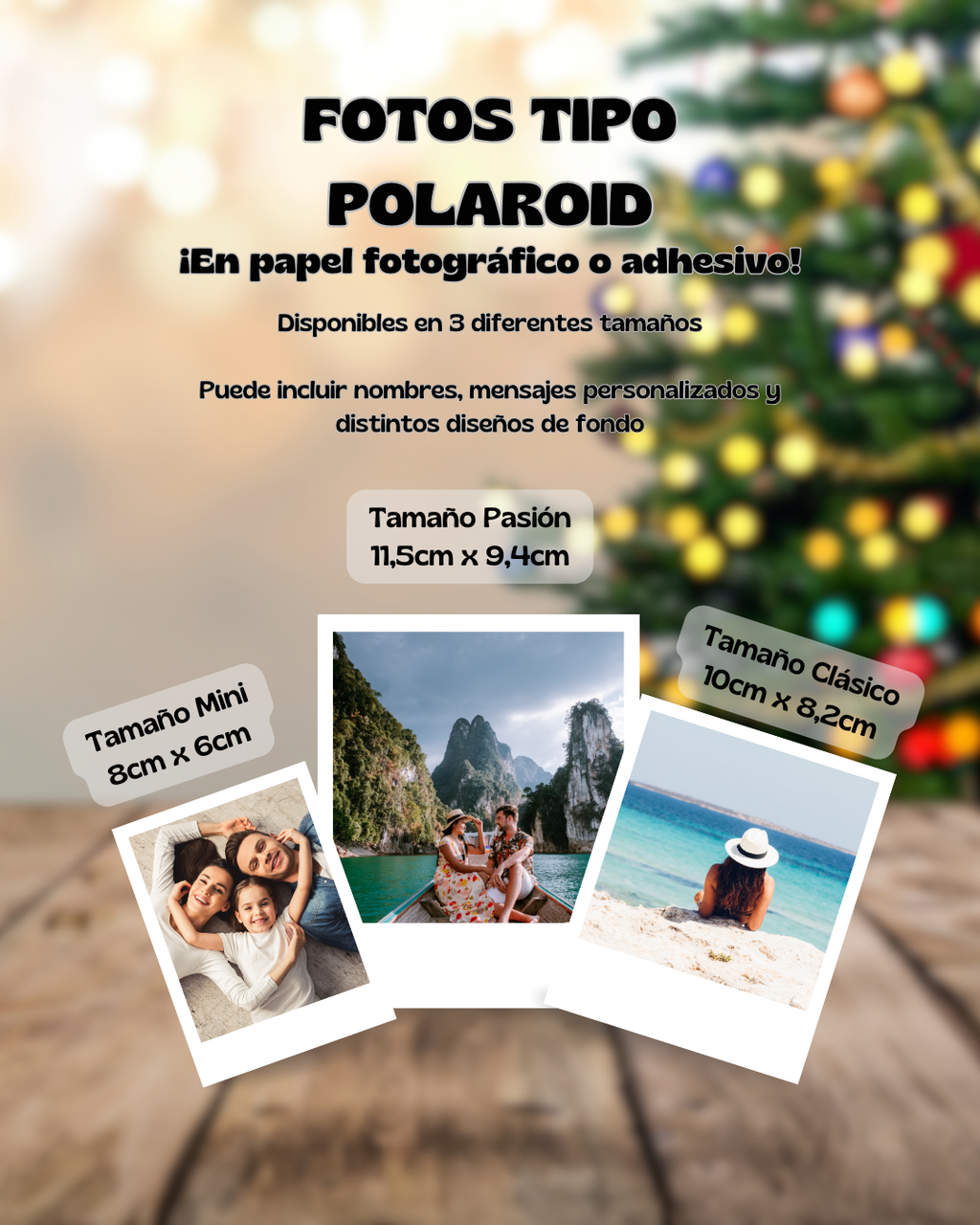 Fotos tipo Polaroid personalizadas