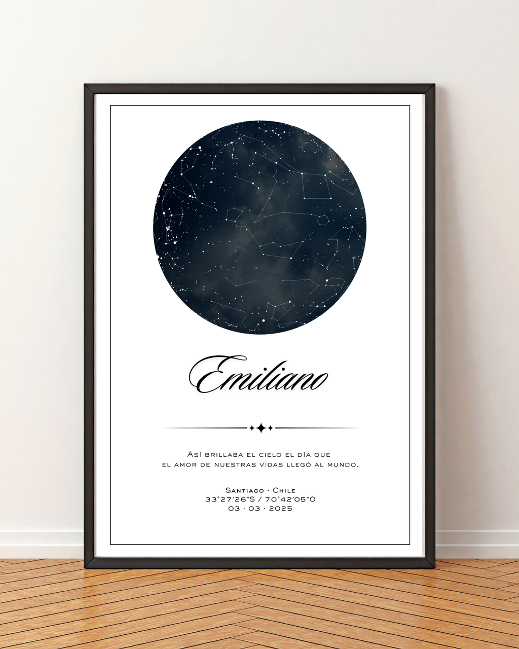 Mapa estelar Modelo minimalista