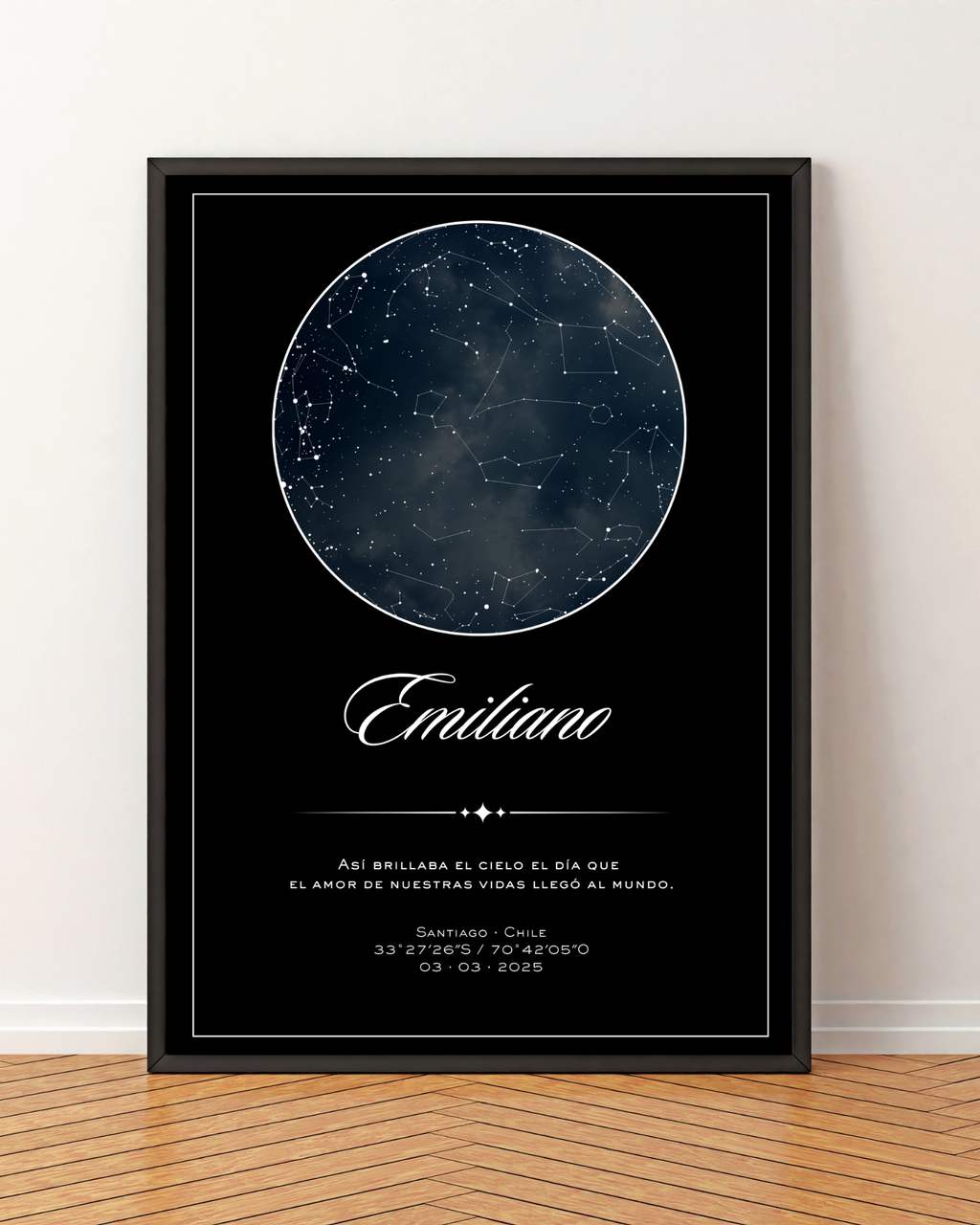 Mapa estelar Modelo minimalista