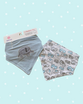 Set 2 Bandanas de bebé algodón - Elefante