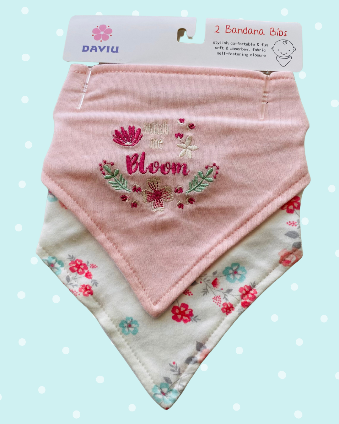 Set 2 Bandanas de bebé algodón - Floral Bloom