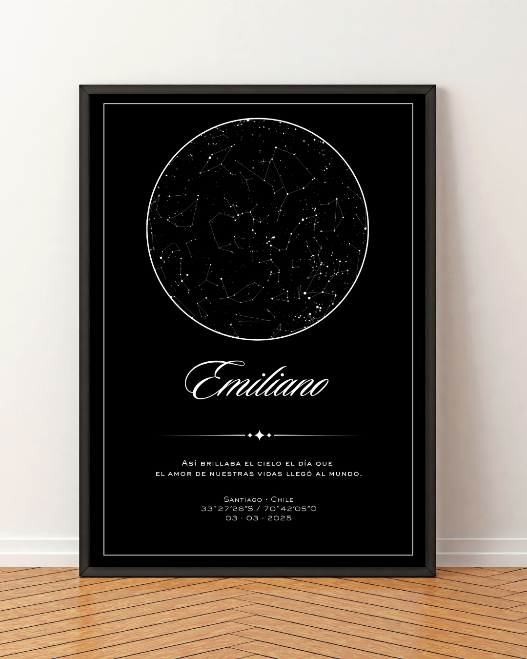 Mapa estelar Modelo minimalista