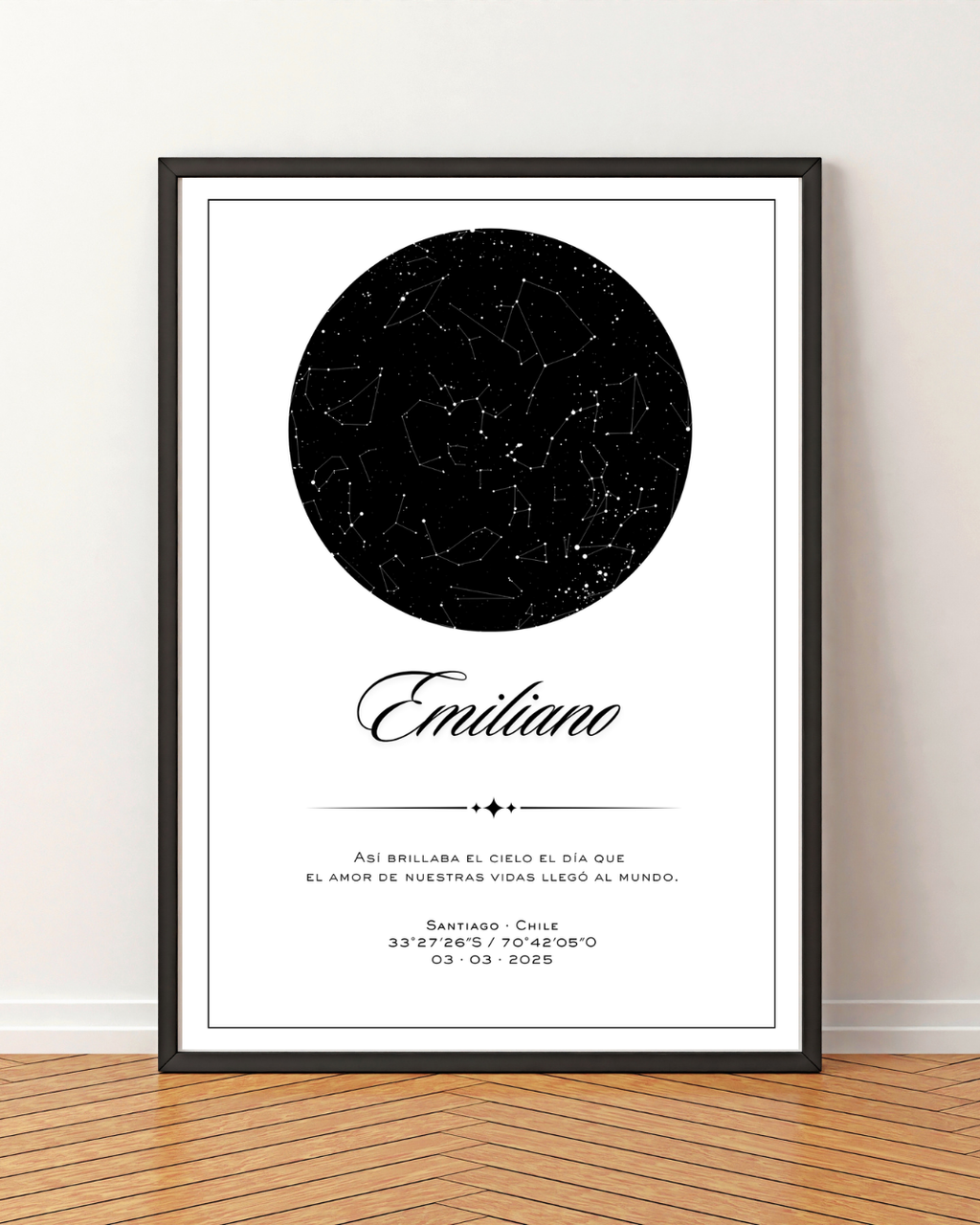 Mapa estelar Modelo minimalista