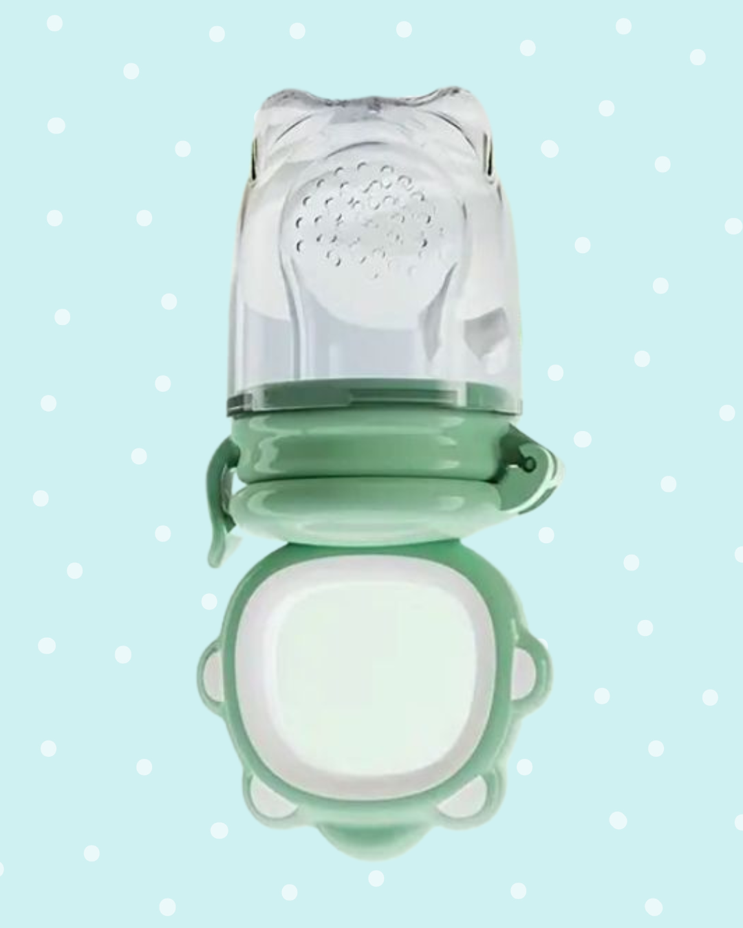 Chupete de silicona para frutas – Alimentación segura - Verde