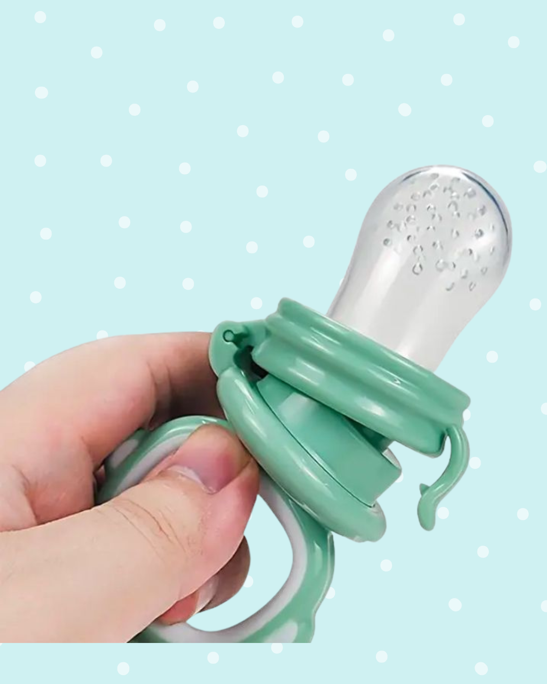 Chupete de silicona para frutas – Alimentación segura - Verde